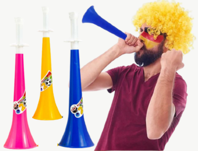 Vuvuzelă colorată pentru suporteri - Distracție pentru evenimente sportive | image