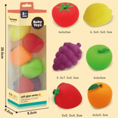 Set Fructe și Legume Moi din Silicon – 6 Buc | image