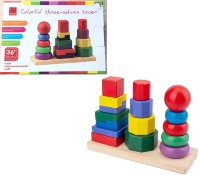 Joc Montessori de Stivuire cu 3 Piramide