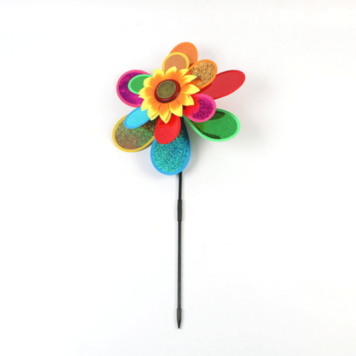 Morisca Colorată Floare cu Petale Curcubeu 73cm
