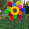 Morisca Colorată Floare cu Petale Curcubeu 73cm