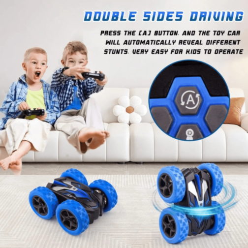 Mașinuță Stunt 360° cu Telecomandă și Ceas (culoare aleatorie) Mașinuță Stunt 360° cu Telecomandă și Ceas (culoare aleatorie)