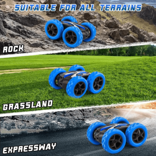 Mașinuță Stunt 360° cu Telecomandă și Ceas (culoare aleatorie) Mașinuță Stunt 360° cu Telecomandă și Ceas (culoare aleatorie)