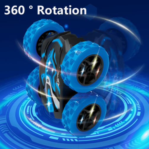 Mașinuță Stunt 360° cu Telecomandă și Ceas (culoare aleatorie) Mașinuță Stunt 360° cu Telecomandă și Ceas (culoare aleatorie)