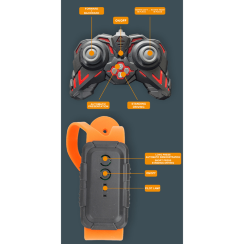 Mașinuță Stunt 360° cu Telecomandă și Ceas (culoare aleatorie) Mașinuță Stunt 360° cu Telecomandă și Ceas (culoare aleatorie)