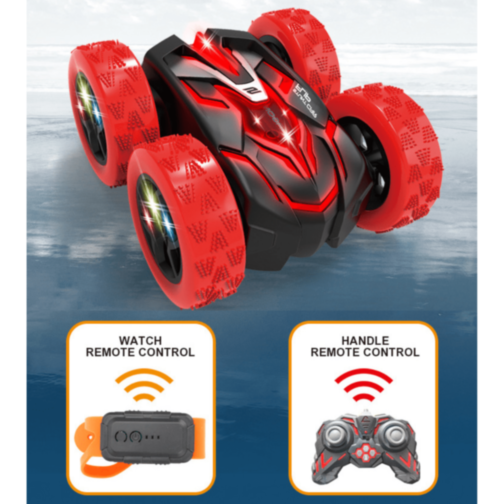 Mașinuță Stunt 360° cu Telecomandă și Ceas (culoare aleatorie) Mașinuță Stunt 360° cu Telecomandă și Ceas (culoare aleatorie)