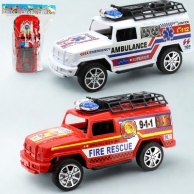 1buc. Masina interventie politie pompieri ambulanta copii jucarie salvare (model aleatoriu) | image
