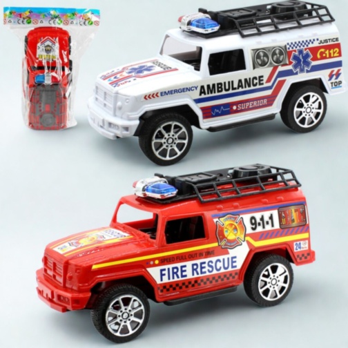 1buc. Masina interventie politie pompieri ambulanta copii jucarie salvare (model aleatoriu)