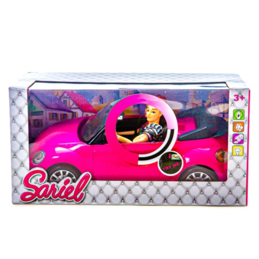 Set Barbie și Ken cu Mașină Decapotabilă, 46cm