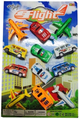Set 8 Mașinuțe și 4 Avioane