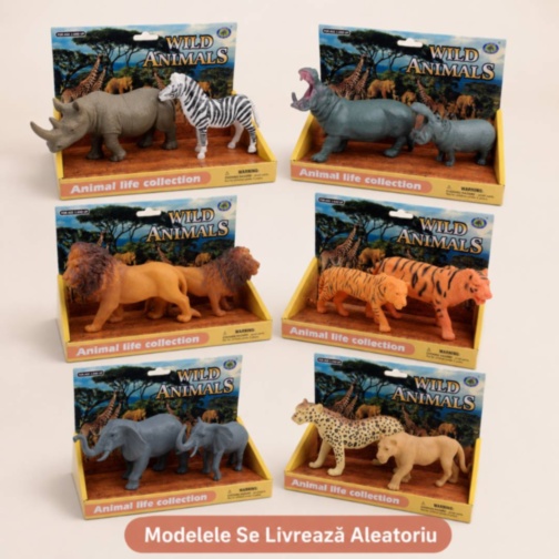 Set 2 Animale Sălbatice pentru Copii Modele Aleatorii