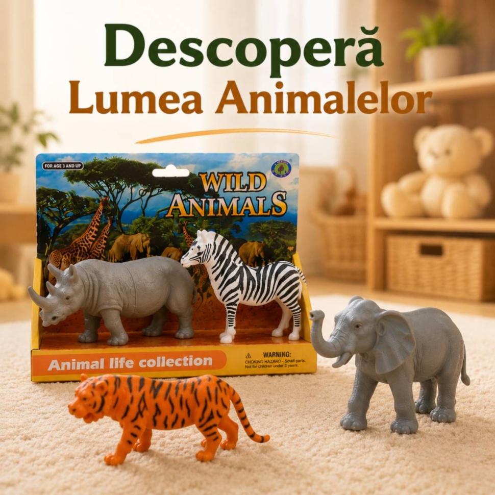 Descoperă lumea animalelor cu figurine safari pentru copii