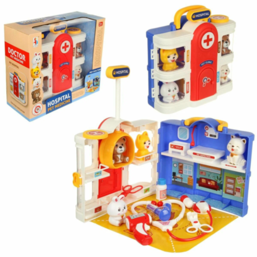 Set Spital Veterinar – Joc de Rol cu Animăluțe și Accesorii