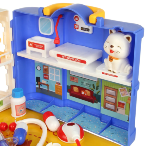 Set Spital Veterinar – Joc de Rol cu Animăluțe și Accesorii