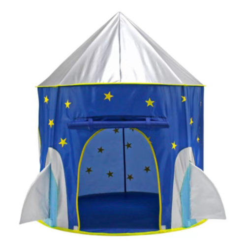 Set Cort de Joacă 3 în 1 pentru Copii, Castel Albastru cu Tunel și Piscină de Bile, Interior și Exterior