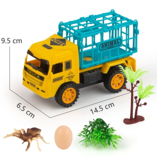 Camion transport animale cu accesorii safari (culoare aleatorie)