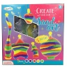 Arta cu Nisip Colorat, Set Creativ cu 5 Sticluțe și 5 Pachețele Nisip Colorat 