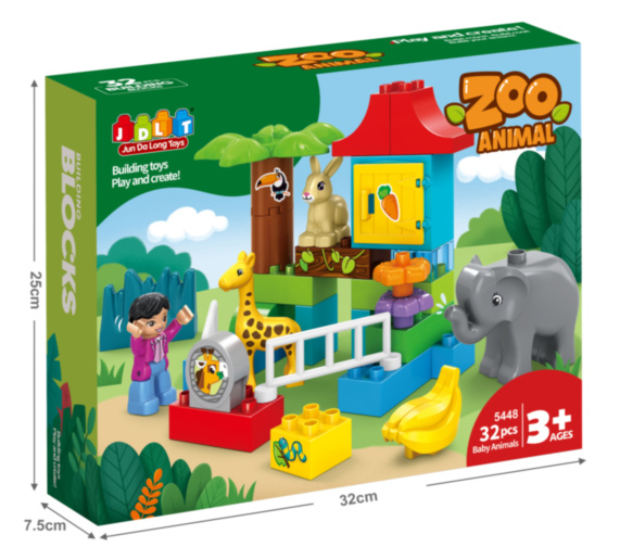 Constructor cu Animale, 32 piese