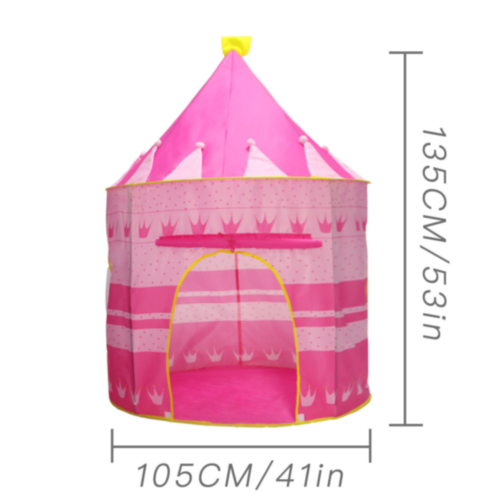 Cort de Joacă Castel Roz pentru Copii, Design de Prințesă, pentru Interior și Exterior