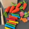 Cub Montessori Lemn 8 în 1 cu Legume și Pescuit