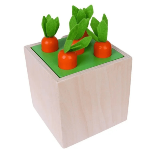 Cub Montessori Lemn 8 în 1 cu Legume și Pescuit Cub Montessori Lemn 8 în 1 cu Legume și Pescuit