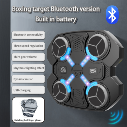 Panou Interactiv de Box cu Lumină și Muzică Panou Interactiv de Box cu Lumină și Muzică