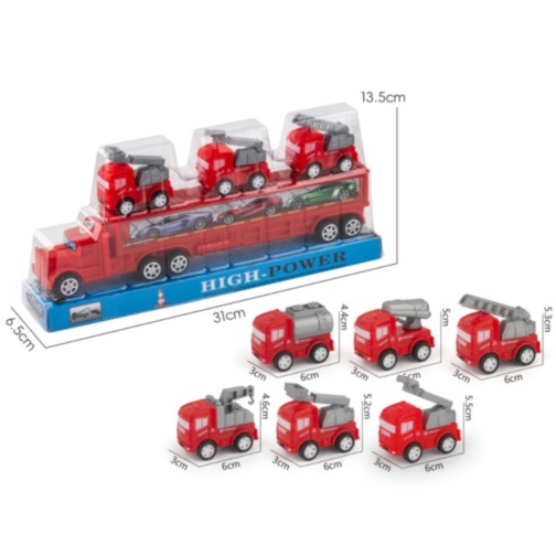 Set camion pompieri cu 3 mașini intervenție