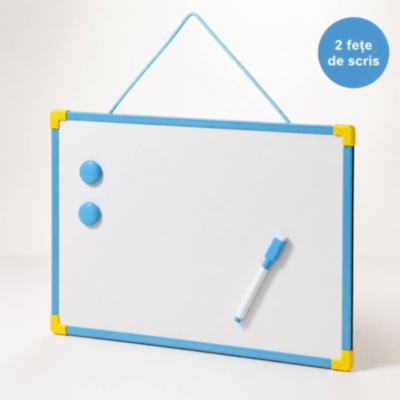 Tablă magnetică dublă pentru scris și desenat copii | image