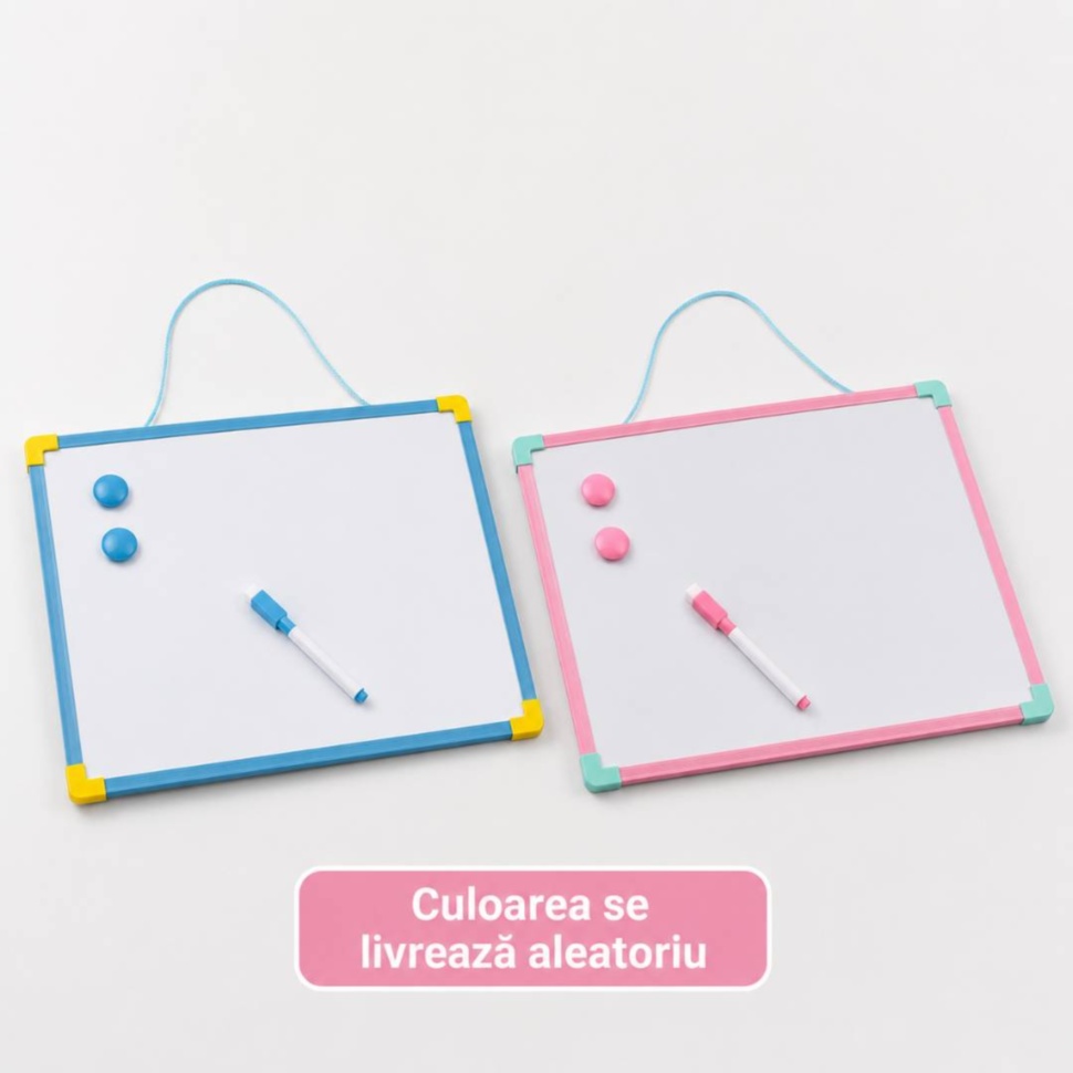Tabla magnetică pentru copii în variante albastră și roz livrate aleatoriu
