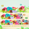 Puzzle din Lemn cu Animale și Alfabet – Joc Educativ
