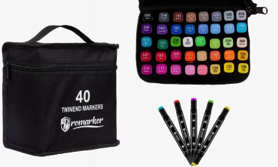 Set 40 Markere cu 2 Capete de Colorat  | image