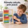 Numărătoare din lemn cu 100 de bile colorate