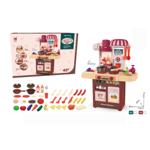 Bucătărie Interactivă cu Sunete și Abur pentru Copii – Set 42 Piese 