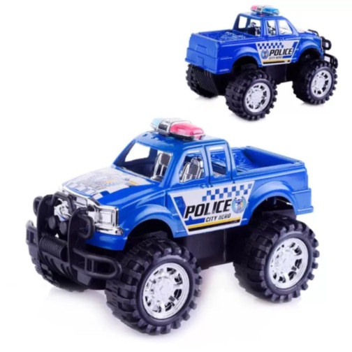 Mașină poliție off-road cu roți mari (culoare aleatorie)