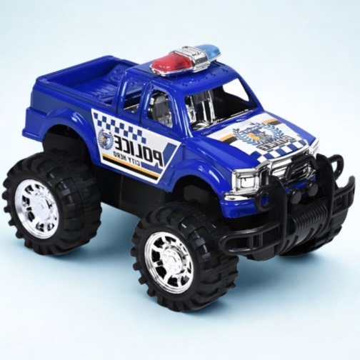 Mașină poliție off-road cu roți mari (culoare aleatorie)