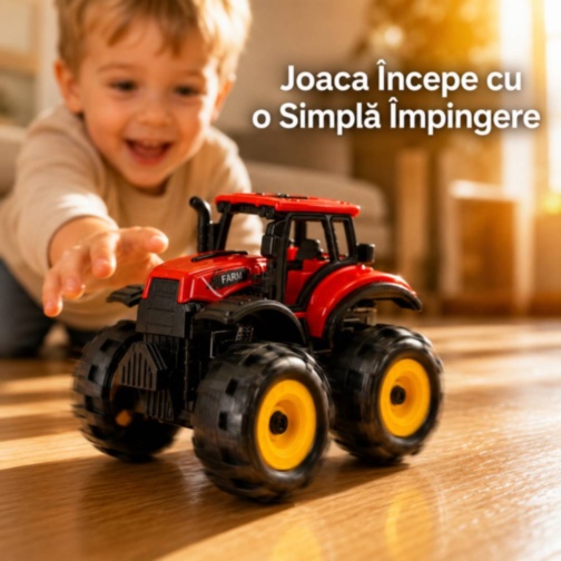 Mini Tractor cu Inerție și Roți Mari Offroad