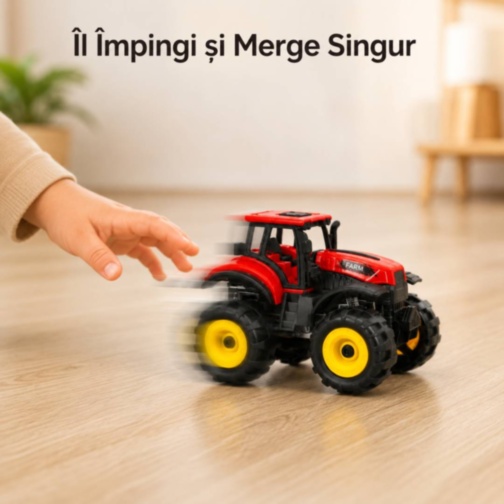 Mini Tractor cu Inerție și Roți Mari Offroad
