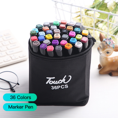 Set de 36 Markere Colorate Dublu Vârf cu Husă Compactă | image