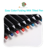 Set de 36 Markere Colorate Dublu Vârf cu Husă Compactă