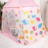 Căsuță de Joacă Roz Tip Cort pentru Copii, Model Animale Colorate, 125 cm