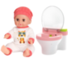 Păpușă Interactivă cu Toaletă și Chiuvetă cu Lumini și Sunete – Set Complet de Îngrijire 2 în 1