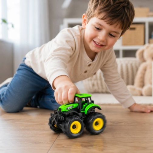 Tractor Monster Truck cu Inerție și Roți Uriașe