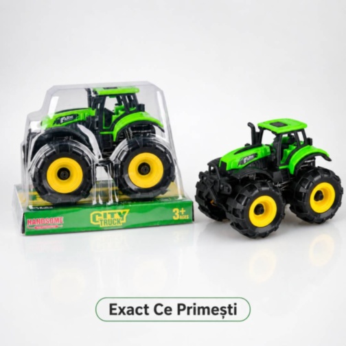 Tractor Monster Truck cu Inerție și Roți Uriașe