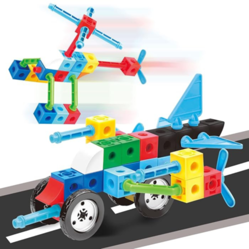 Set de construcție Puzzle Blocks 2 în 1 – 89 de piese