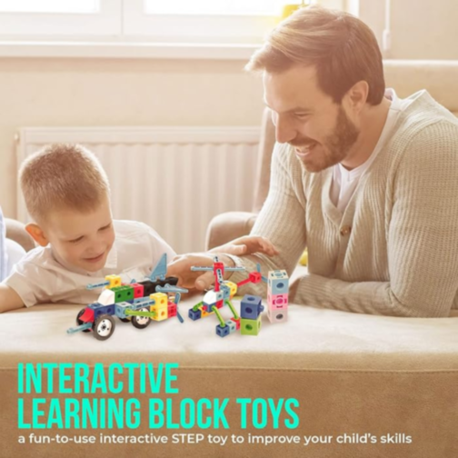 Set de construcție Puzzle Blocks 2 în 1 – 89 de piese