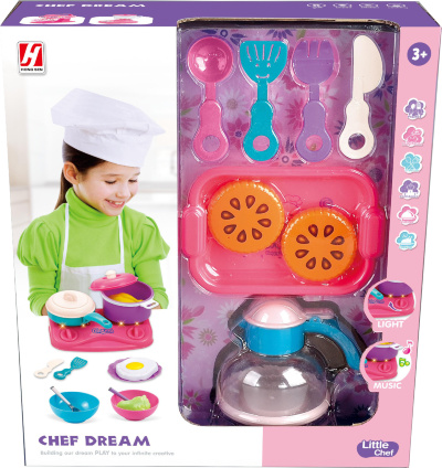 Set Bucătărie cu Electrocasnice, Tacâmuri și Produse Alimentare, sunete și lumini | image
