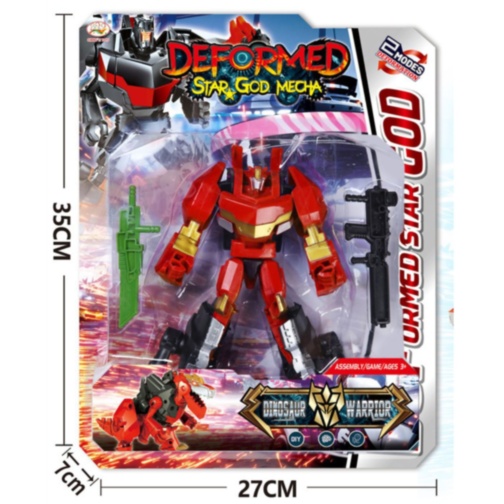 Robot transformabil dinozaur 2 în 1 (culoare aleatorie)