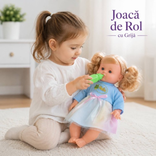 Păpușă Interactivă cu Sticluță și Păr Blond
