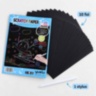 Set creativ Scratch Paper cu 10 foi curcubeu