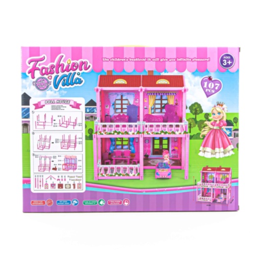 Сasa Barbie cu Coridor, Camera de Oaspeți și Dormitor, 107 piese